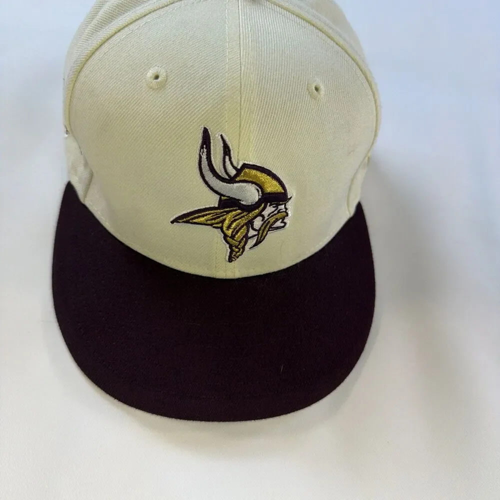 Minnesota Vikings New Era 59Fifty Hat 7 1/4 White & Red NFL Pro Bowl Fitted Cap